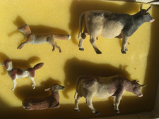 5 Tiere  aus der Zeit um 1900