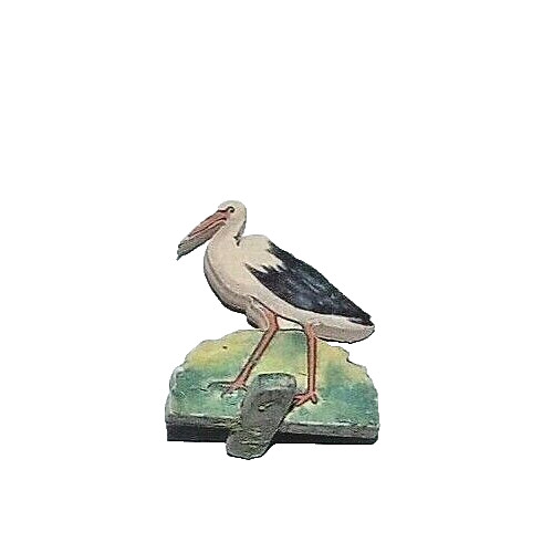 Vintage storch holz flachfigur - holz,