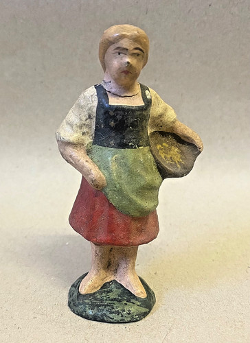 Alt krippenfigur bäuerin - krippenfigur, "